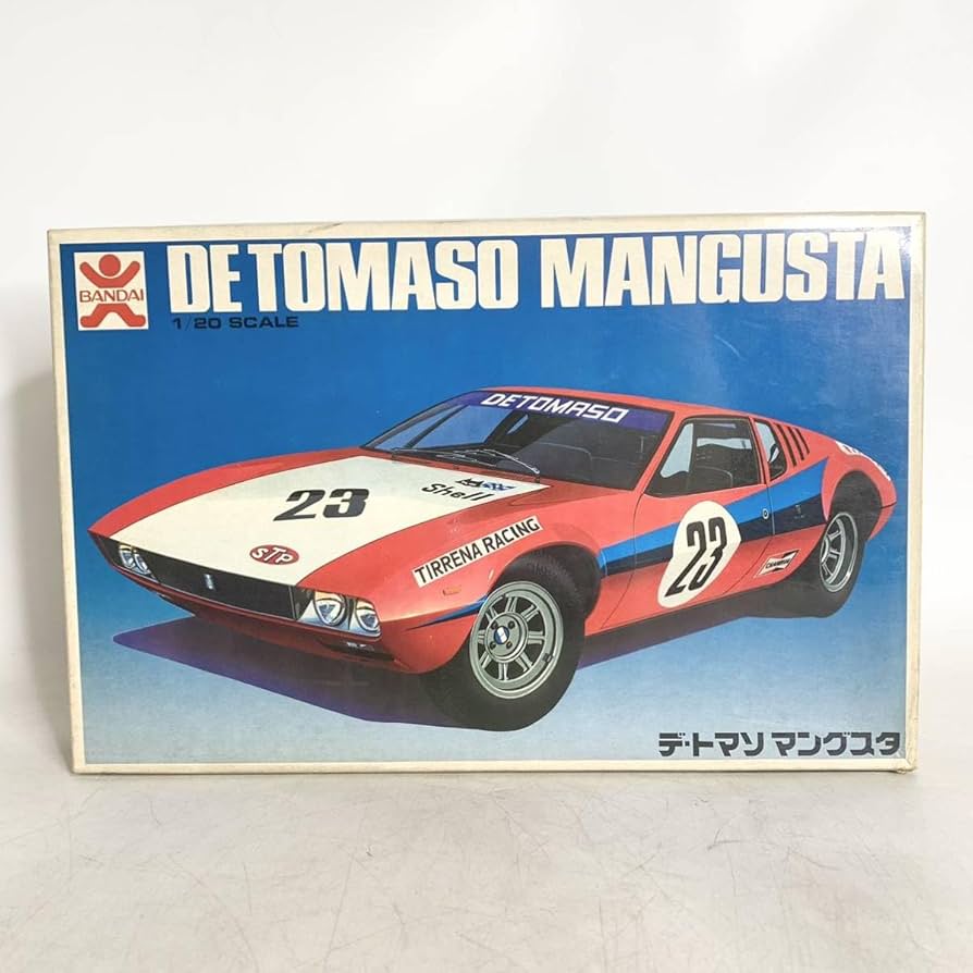 BANDAI 1/20 デ・トマソ　マングスタ 1/20自動車プラモデルその2 旧バンダイ(コグレ)デ・トマソ